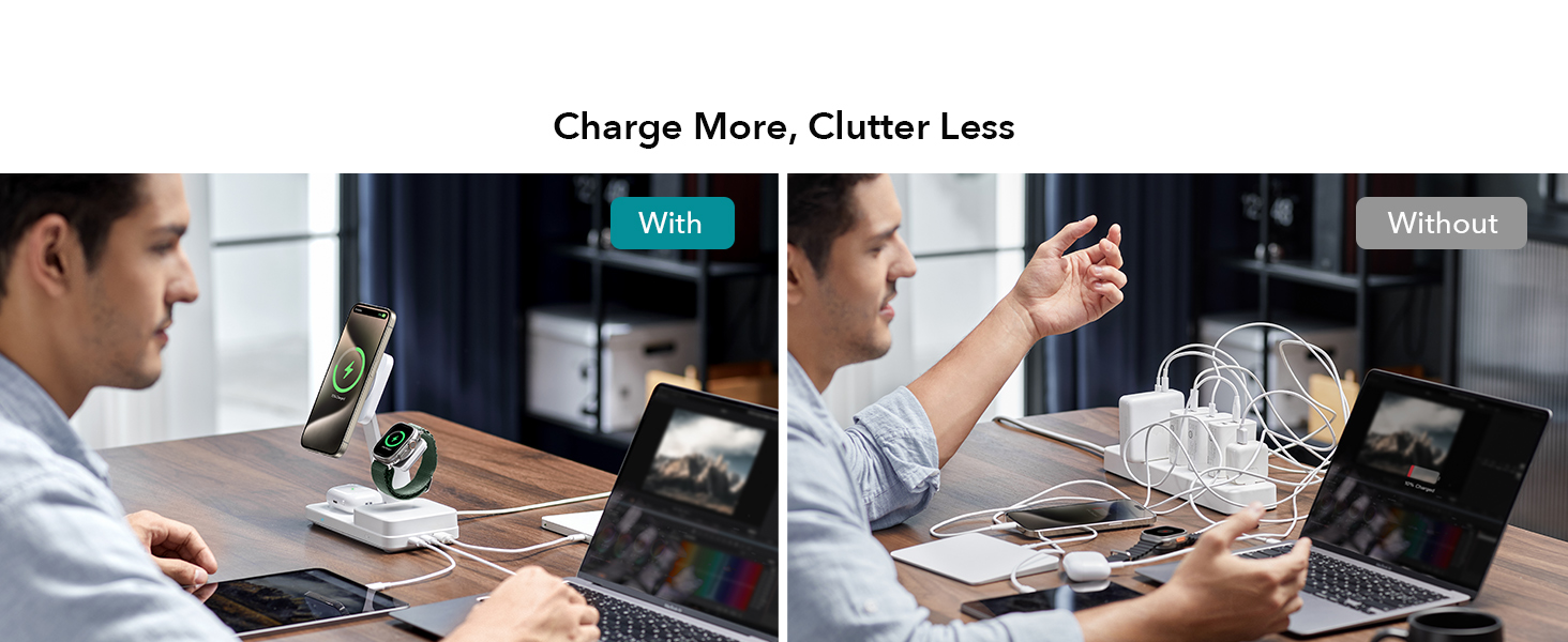 6 in 1 wirless charger for iPhone and all other apple devices