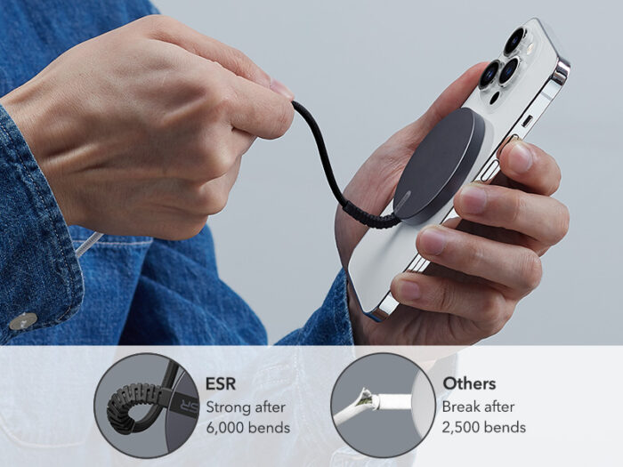Magsafe charger crafted with strong flexible bends and magnetic lock