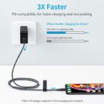 Enjoy 3X fast charging experience with USB-C Lightning Cable