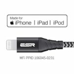 ESR Mfi Certified Lightning Cable for iPhone