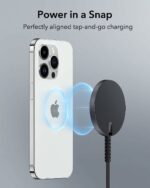 ESR wireless magsafe charger with power in a snap features