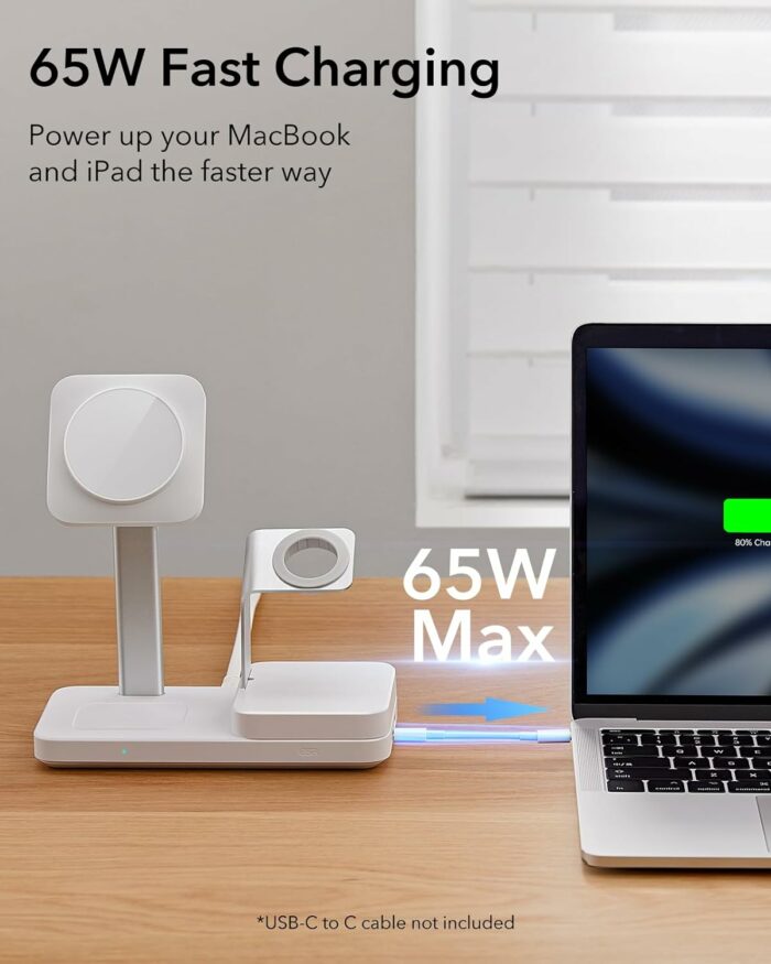 Magsafe Charger Stand with 65W Fast Charging Feature