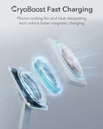 ESR 2 in 1 Wireless charger stand with cryoboost fast charging features