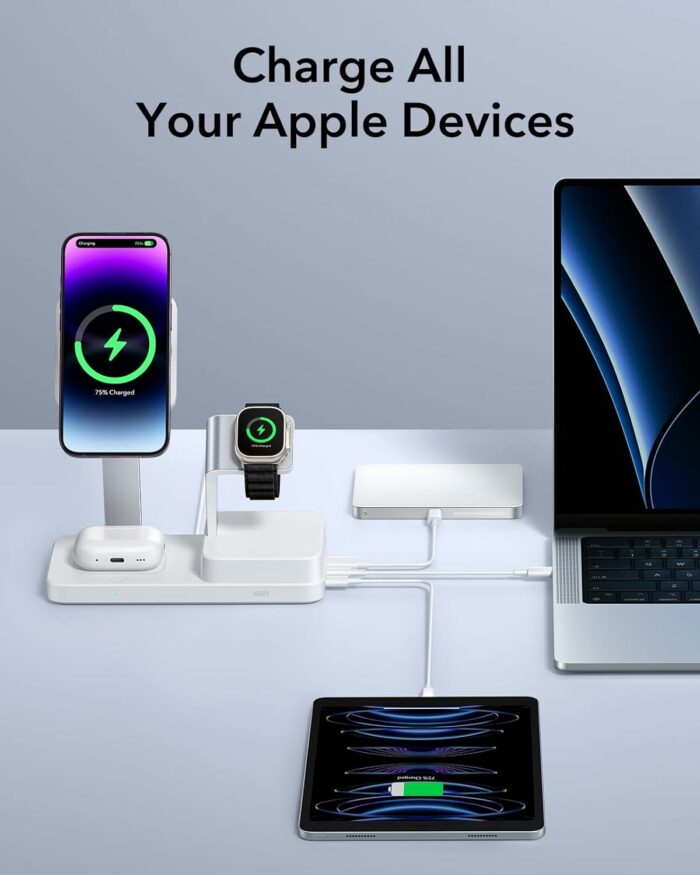 6 in 1 wireless charger compatible with All Apple device