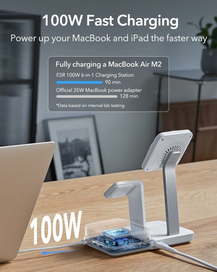 Magsafe charging stand with 100W fast charging feature