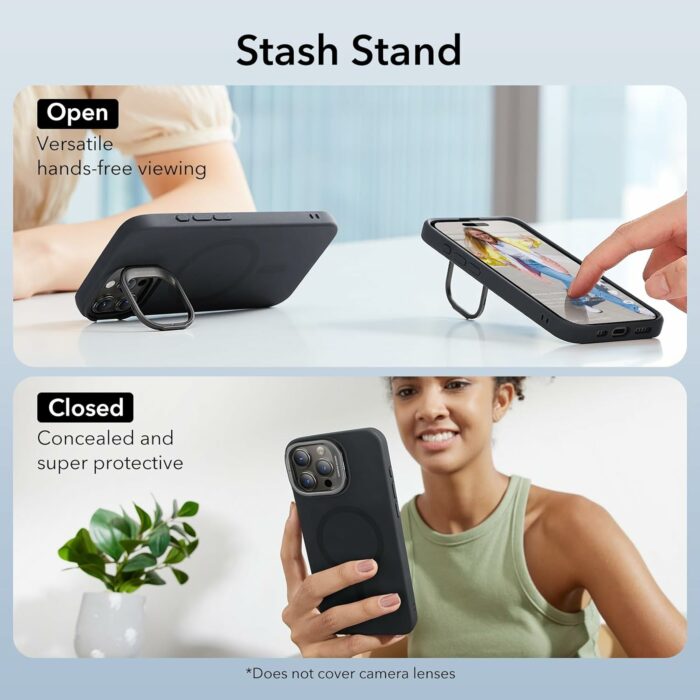 ESR iPhone 15 Pro Max Cloud Kickstand Case - Black 1