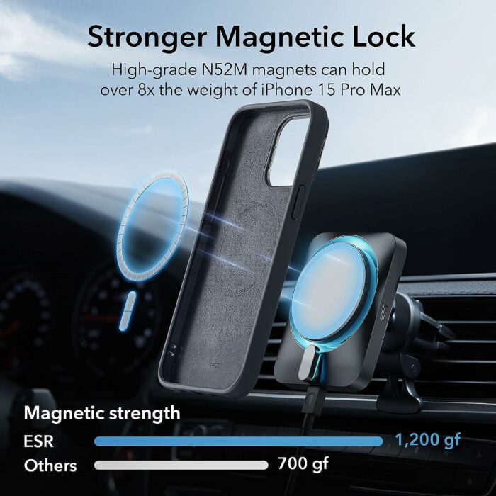 ESR iPhone 15 Pro Max Cloud Kickstand Case - Black 2