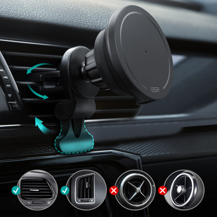 Magsafe Wireless Car Charger for iPhone perfect fit with Air Vent