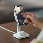 2 in 1 magnetic charging stand with perfect viewing convenience