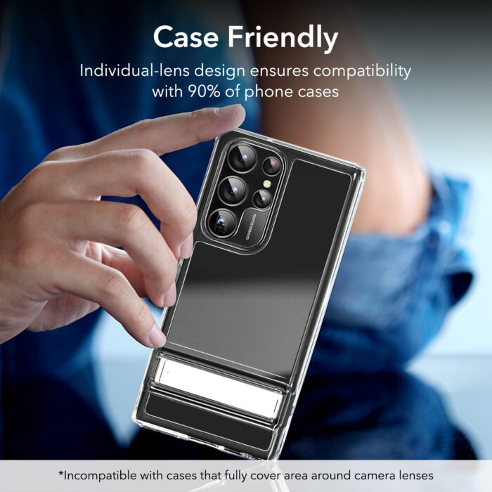 Samsung S23 Ultra Camera Lens Protector with Case friendly features