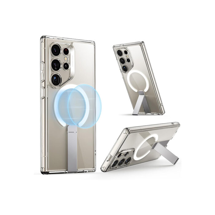 Samsung S24 Ultra Clear Case with MagSafe- ESR Ultra boost flickstand