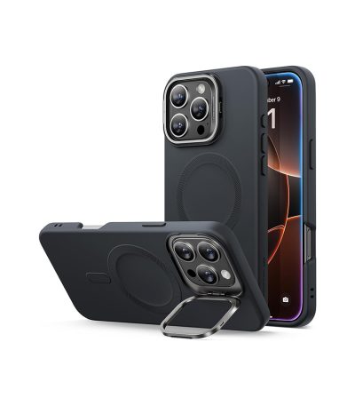ESR Cloud Kickstand Case for iPhone 16 Pro Max-Black Main Image)