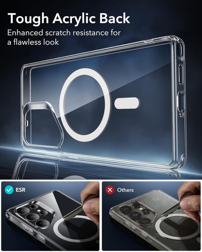 Crystal-clear ESR Samsung Galaxy S25 Ultra Case with anti-yellowing design