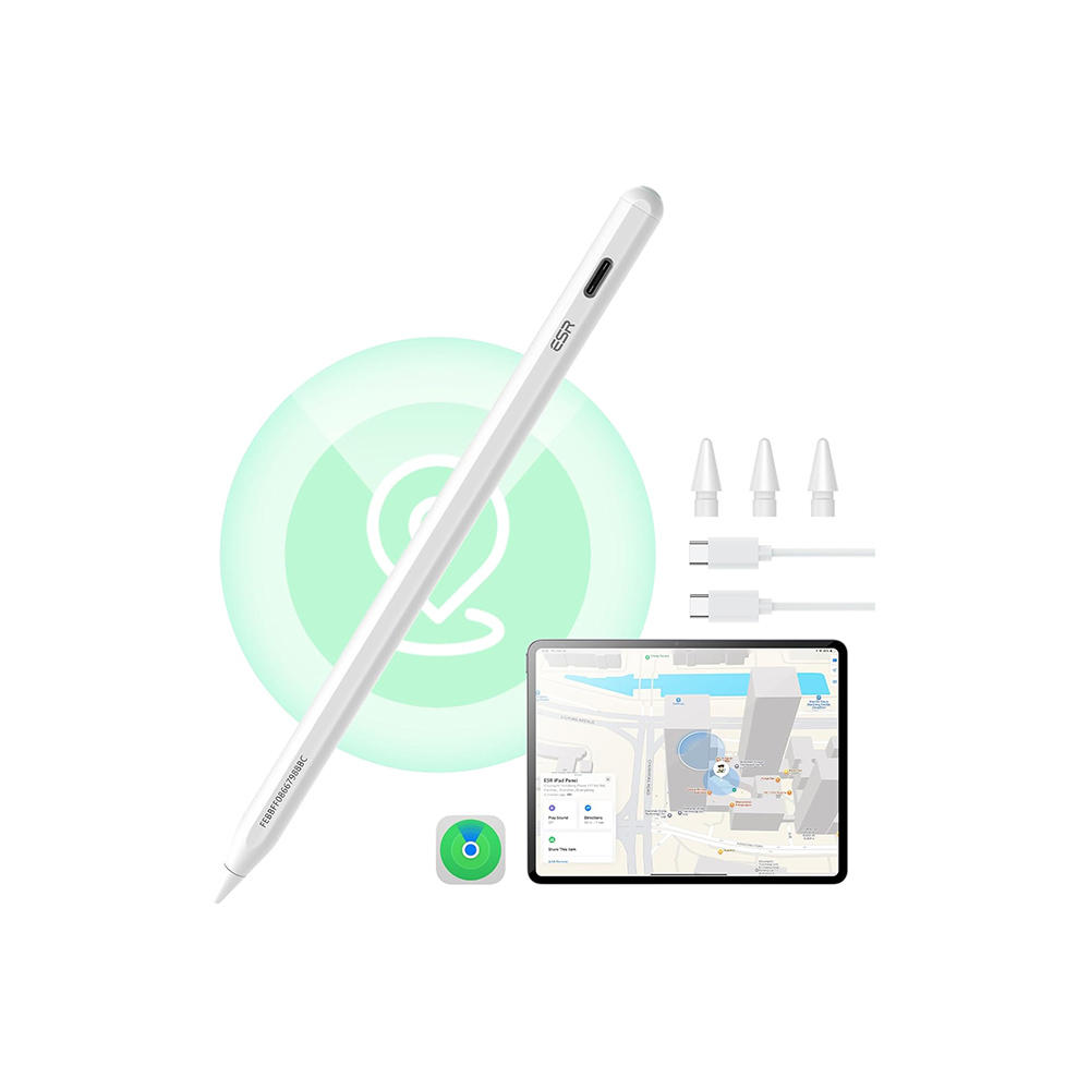 ESR Digital Pencil Pro with FindMy for iPad- Main Image White ESR Digital Pencil Pro with FindMy for iPad- Main Image White