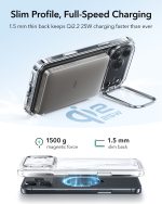 ESR Classic Hybrid Stash Stand Case with Camera Control Button for iPhone 17 Series- Clear - Image 2