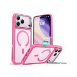 ESR Classic Hybrid Stash Stand Case with Camera Control Button for iPhone 17 Series- Frosted Pink