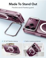 ESR Classic Hybrid Flex Stand Case with Camera Control Button for iPhone 18/17 Series Clear - Image 5