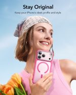 ESR Classic Hybrid Stash Stand Case with Camera Control Button for iPhone 17 Series- Frosted Pink - Image 2