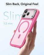 ESR Classic Hybrid Stash Stand Case with Camera Control Button for iPhone 17 Series- Frosted Pink - Image 3
