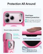 ESR Classic Hybrid Stash Stand Case with Camera Control Button for iPhone 17 Series- Frosted Pink - Image 4