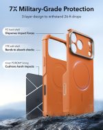 ESR Cyber Tough Magnetic Flex Stand Case with Camera Control Button Orange (10)