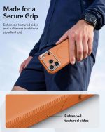 ESR Cyber Tough Magnetic Flex Stand Case with Camera Control Button Orange (10)