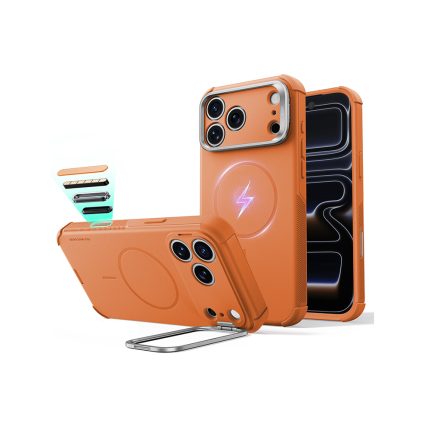 ESR Cyber Tough Magnetic Flex Stand Case with Camera Control Button for iPhone 18/17 Series Orange
