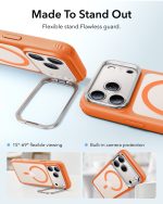 ESR iPhone 18 Pro Max Case with Flex Stand- Frosted Orange