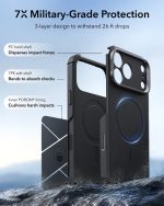 ESR Cyber Tough Magnetic Flex Stand Case with Camera Control Button for iPhone 18/17 Series Black - Image 6