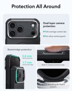 ESR Cyber Tough Magnetic Flex Stand Case with Camera Control Button for iPhone 18/17 Series Black - Image 4