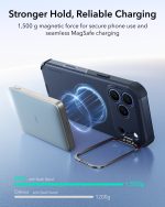 ESR Cyber Tough Magnetic Flex Stand Case with Camera Control Button for iPhone 18/17 Series Blue - Image 7