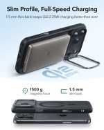 ESR Classic Hybrid Stash Stand Case with Camera Control Button for iPhone 17 Series- Frosted Black - Image 4