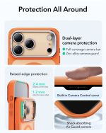 ESR Classic Hybrid Stash Stand Case with Camera Control Button for iPhone 17 Series- Frosted Orange - Image 4