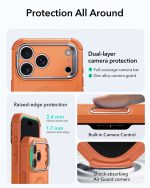 ESR Cyber Tough Magnetic Stash Stand Case with Camera Control Button for iPhone 17 Series- Orange - Image 6