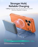 ESR Cyber Tough Magnetic Stash Stand Case with Camera Control Button for iPhone 17 Series- Orange - Image 4