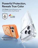 ESR Classic Hybrid Stash Stand Case with Camera Control Button for iPhone 17 Series- Frosted Orange - Image 7
