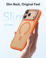 ESR Classic Hybrid Stash Stand Case with Camera Control Button for iPhone 17 Series- Frosted Orange - Image 8