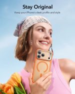 ESR Classic Hybrid Stash Stand Case with Camera Control Button for iPhone 17 Series- Frosted Orange - Image 2