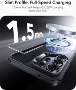 ESR Classic Hybrid Case with MagSafe for Samsung Galaxy S26 Series, Clear Black - Image 3