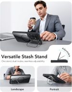 ESR for Samsung Galaxy S26 Ultra Classic Stash Stand Case with MagSafe, Scratch-Resistant Back Cover, Clear Black - Image 7