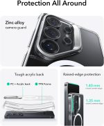 ESR for Samsung Galaxy S26 Ultra Classic Stash Stand Case with MagSafe, Scratch-Resistant Back Cover, Clear - Image 7