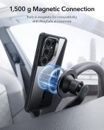 ESR for Samsung Galaxy S26 Ultra Classic Stash Stand Case with MagSafe, Scratch-Resistant Back Cover, Clear Black - Image 6