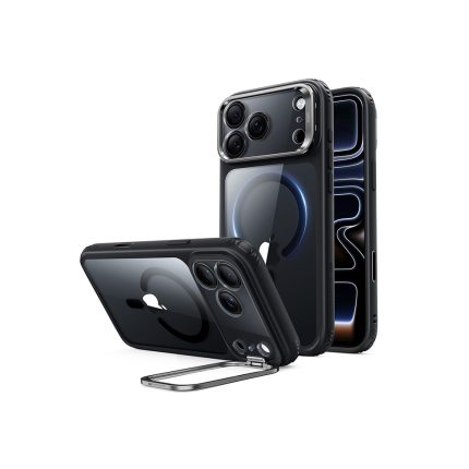 ESR Classic Hybrid Flex Stand Case with Camera Control Button for iPhone 18/17 Series Clear Black