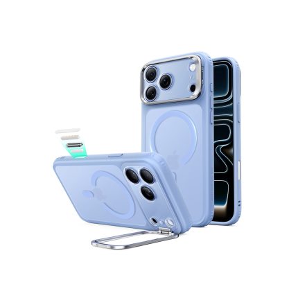 ESR Classic Hybrid Flex Stand Case with Camera Control Button for iPhone 18/17 Series Frosted Light Blue