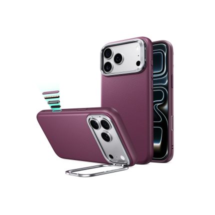 ESR Atelier Burgundy Vegan Leather Flex Stand Case
