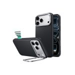 ESR Magnetic vegan leather Atelier case with camera control and Flex stand Frosted Black Case