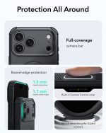ESR Cyber Tough Magnetic Case with Camera Control Button for iPhone 18/17 Series (black)