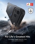 ESR Cyber Tough Magnetic Case with Camera Control Button for iPhone 18/17 Series (black)