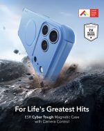 ESR Cyber Tough Magnetic Case with Camera Control Button for iPhone 18/17 Series (Frosted Light Blue)