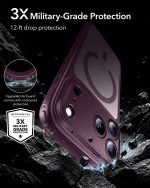 ESR iPhone 18/17 Pro Max Frosted Burgundy Case with Camera Control